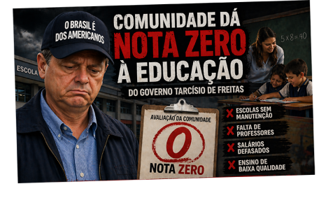 COMUNIDADE DÁ NOTA ZERO À EDUCAÇÃO DO GOVERNO TARCÍSIO DE FREITAS